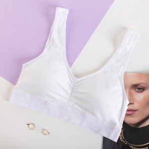 Women's fabric bra white - Underwear