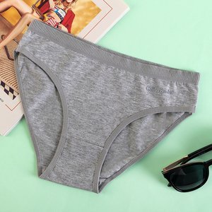 Women's gray cotton panties - Underwear