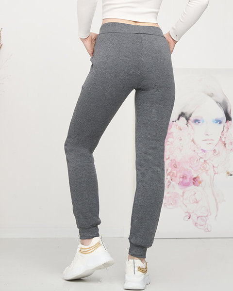 Women's insulated sweatpants in gray- Clothing