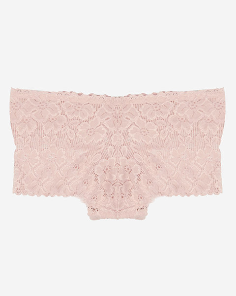 Women's lace bra briefs in pink- Underwear