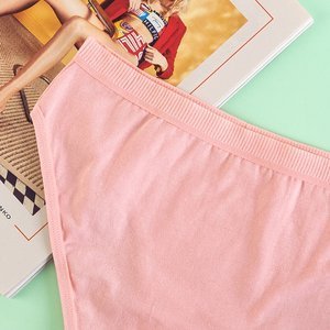 Women's light pink cotton panties - Underwear