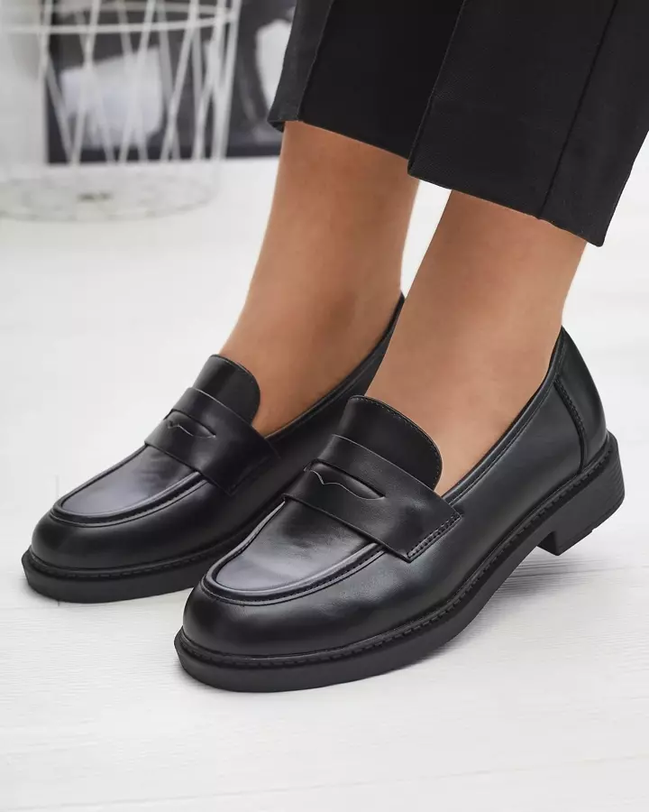 Women's moccasins in black Selenna- Footwear