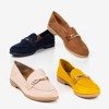 Women's mustard loafers with Hilawe toe detail - Footwear