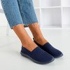 Women's navy blue slip-on sneakers Colorful - Footwear