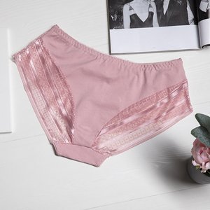 Women's pink lace panties - Underwear