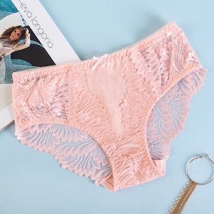 Women's pink lace panties - Underwear