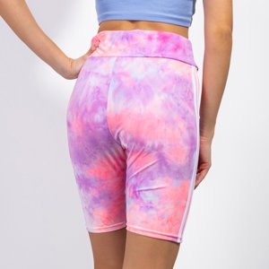 Women's purple tie dye cycling shorts - Clothing