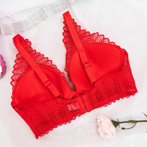 Women's red lace bra - Underwear