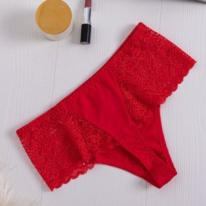 Women's red lace brasilian PLUS SIZE - Underwear