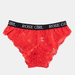Women's red lace panties - Underwear