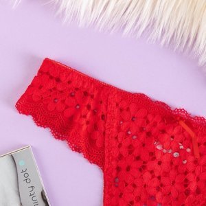 Women's red lace thong - Underwear