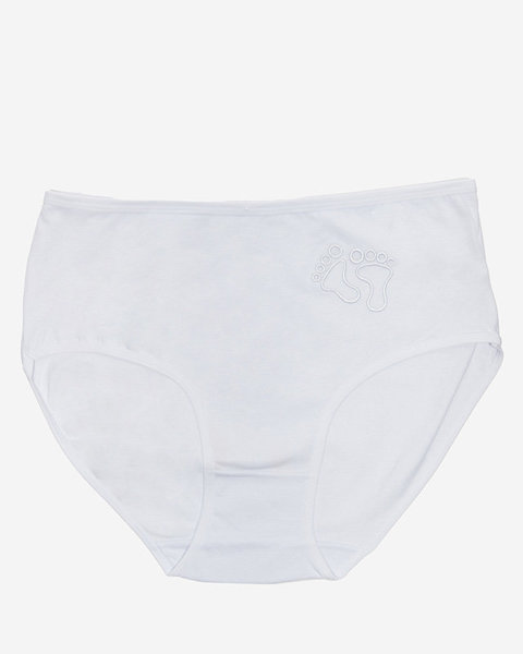 Women's white cotton panties - Underwear