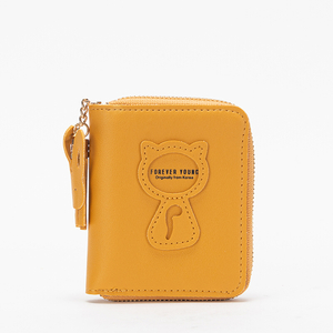 Yellow Small Women's Wallet with Keyring - Accessories