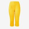 Yellow short leggings with buttons on the waist - Pants 1