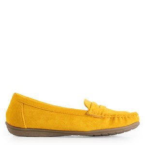 Yellow women's eco-suede moccasins Monika - Footwear