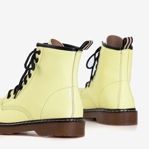Yellow women's lace-up trappers Ormella - Footwear