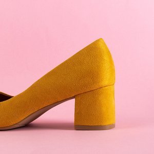 Yellow women's low-heeled pumps Yoli - Footwear